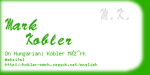 mark kobler business card